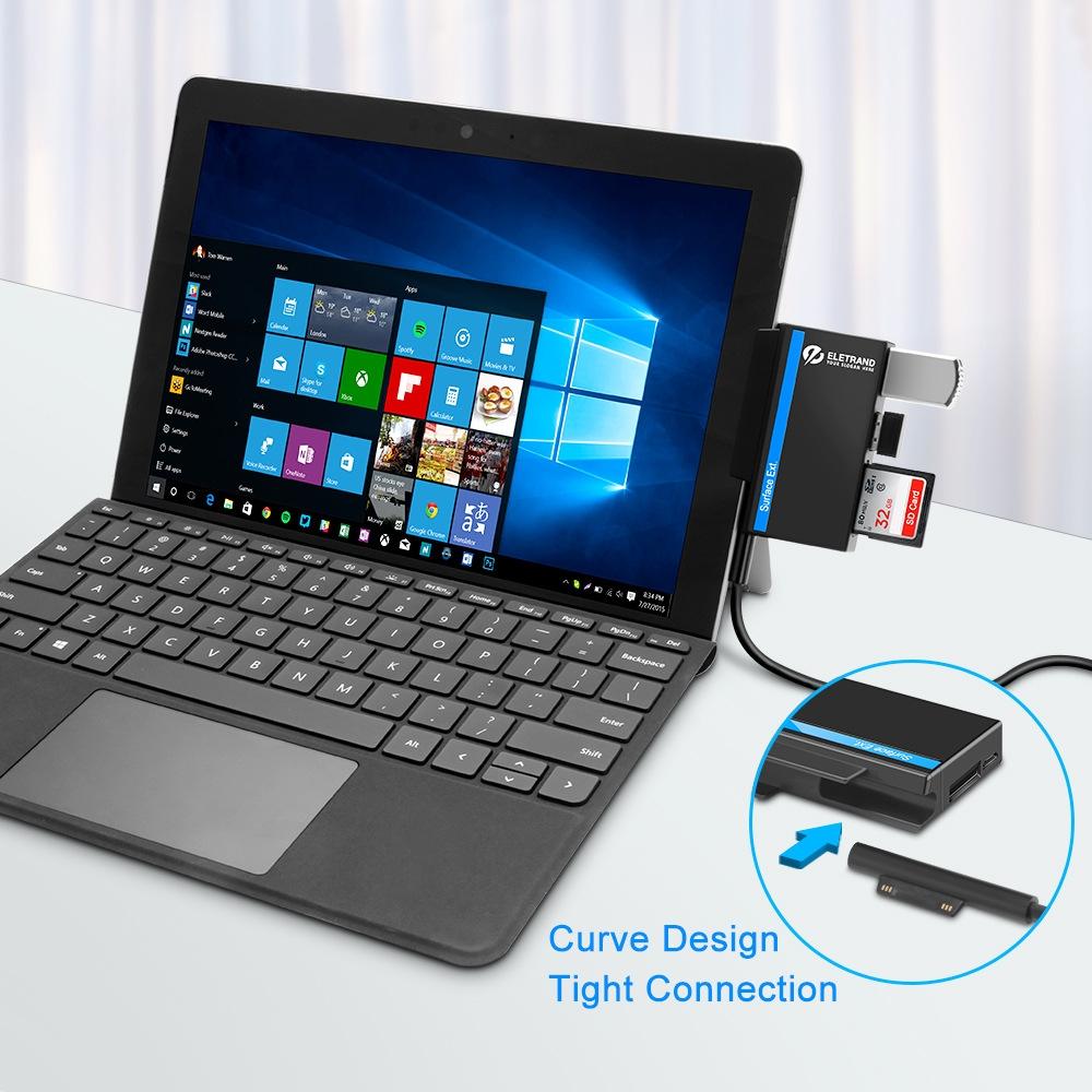 Usb 3.0 + 2.0 + Micro Usb Hub For Surface Go 2 Tf & Sd Card Slots