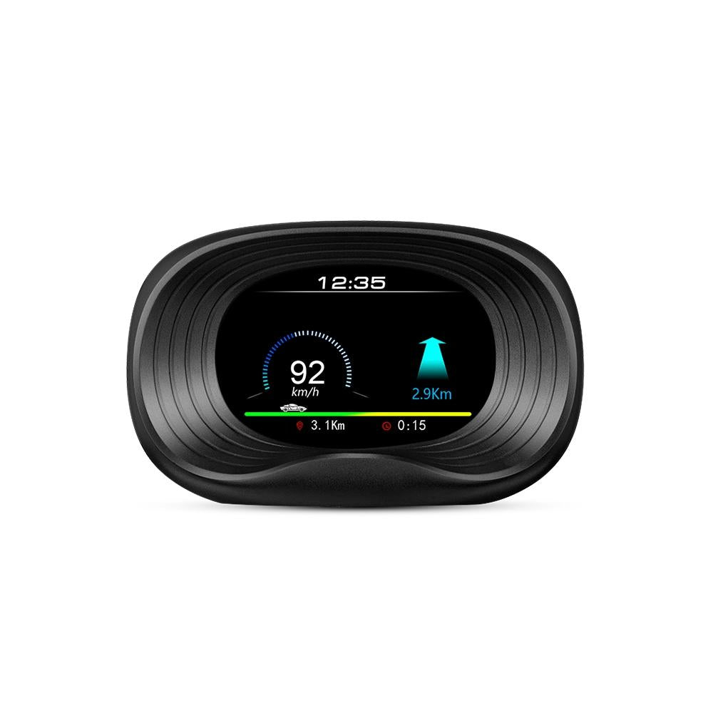 Car Hud Display Overspeed Temp Engine Alarm P20 Obd2 + Gps