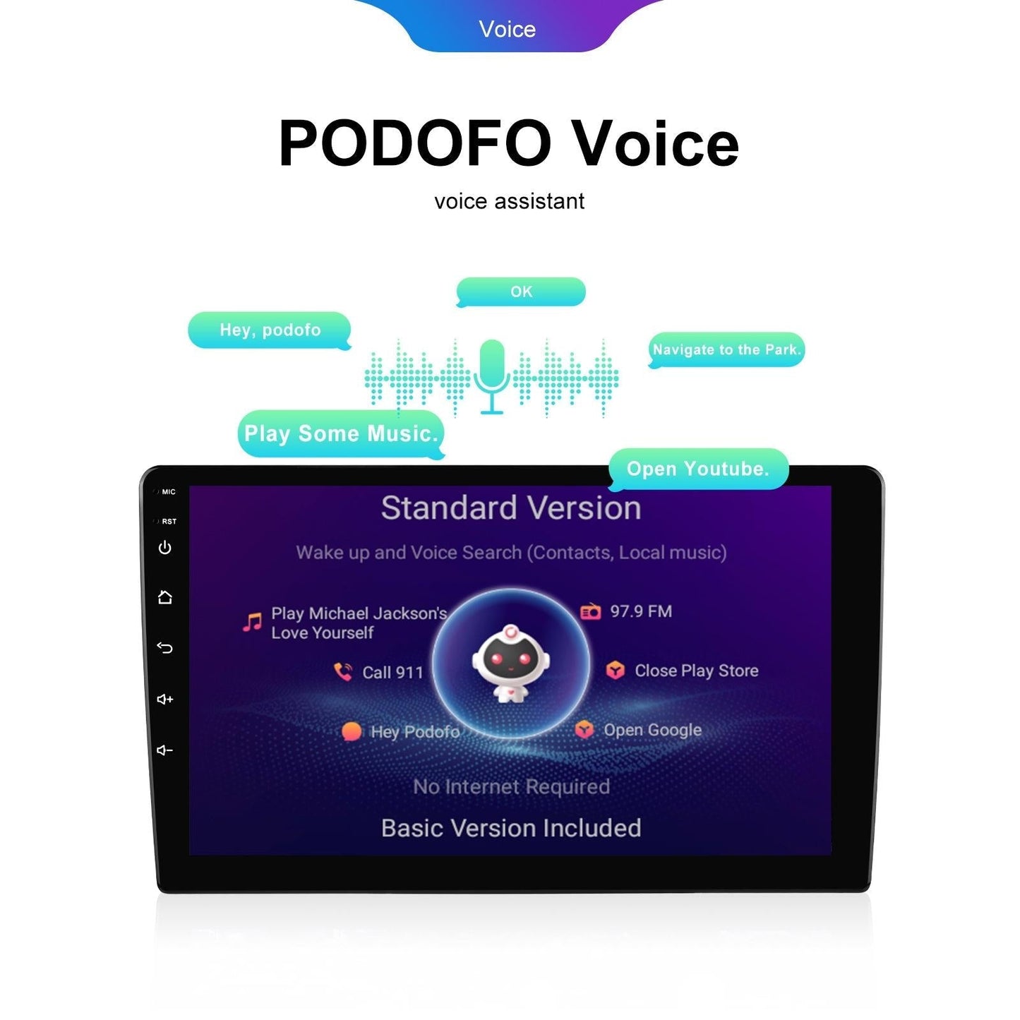 6 + 128G Android Car Bluetooth Player With Gps Navigation - Standard 7 Inch