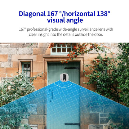 Smart Wifi Door Viewer With Wide-Angle Pir & Night Vision 1080P 4.3 Inch Dingdong Photo
