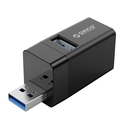 3-In-1 Usb Mini Hub Adapter For Multiple Devices - Black