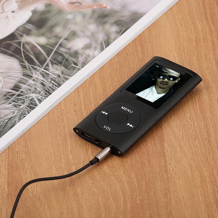 1.8 Inch Metal Mp4 Player + 16G Tf Card + Earphone + Cable - Black - With 8G Tf Card+Earphone+Cable