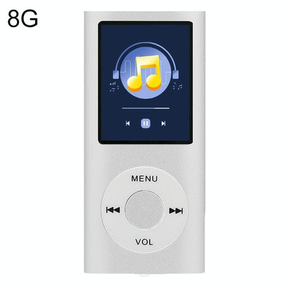 1.8 Inch Metal Mp4 Player + 16G Tf Card + Earphone + Cable - Black - With 8G Tf Card+Earphone+Cable