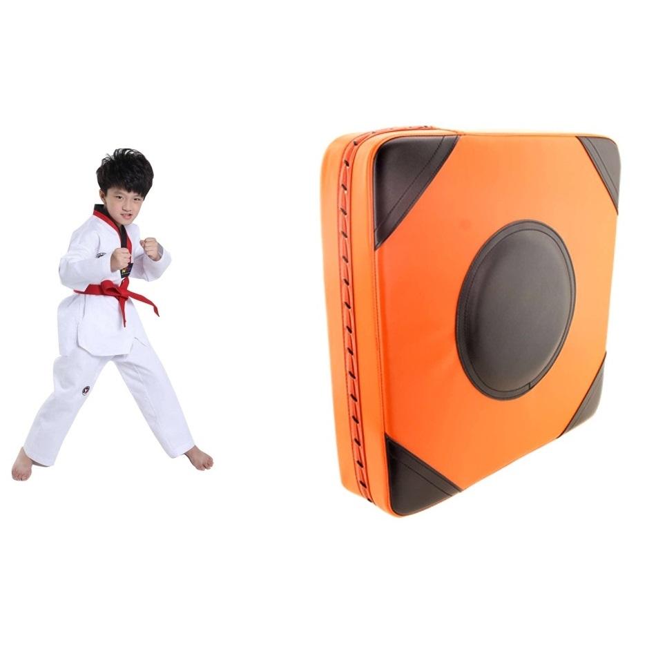 Thickened Square Boxing Wall Target - Imitation Leather - 40X40X10 - Yellow Black