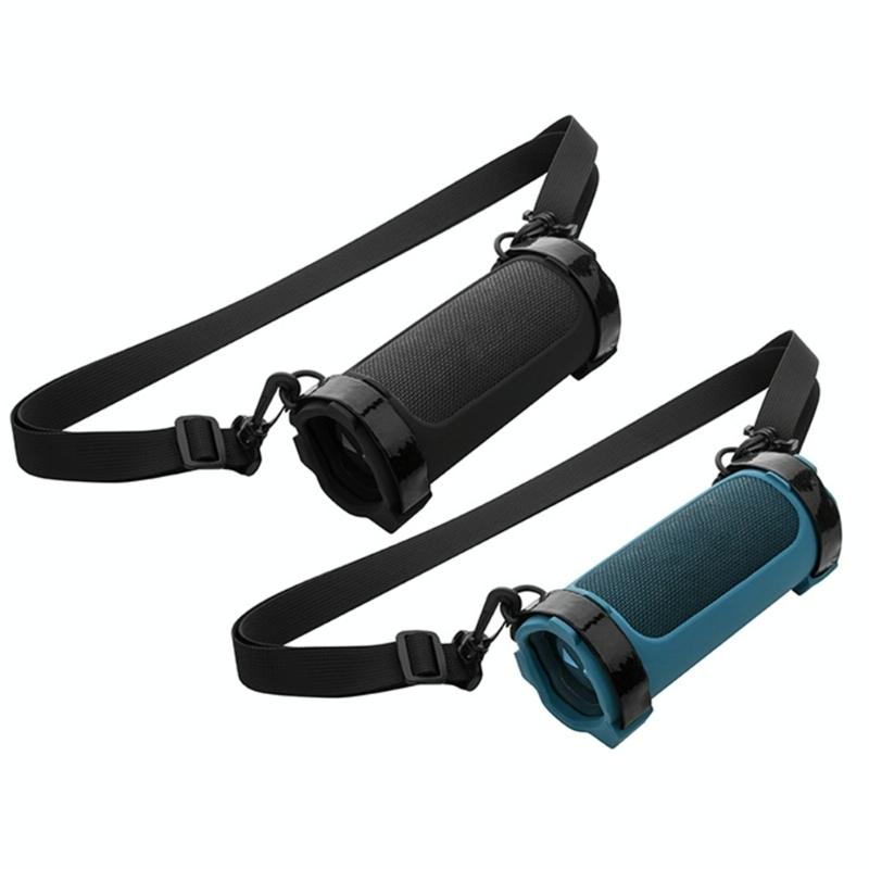 Jbl Flip 6 Speaker Bag with Shoulder Strap - Silicone Case for Travel - Black