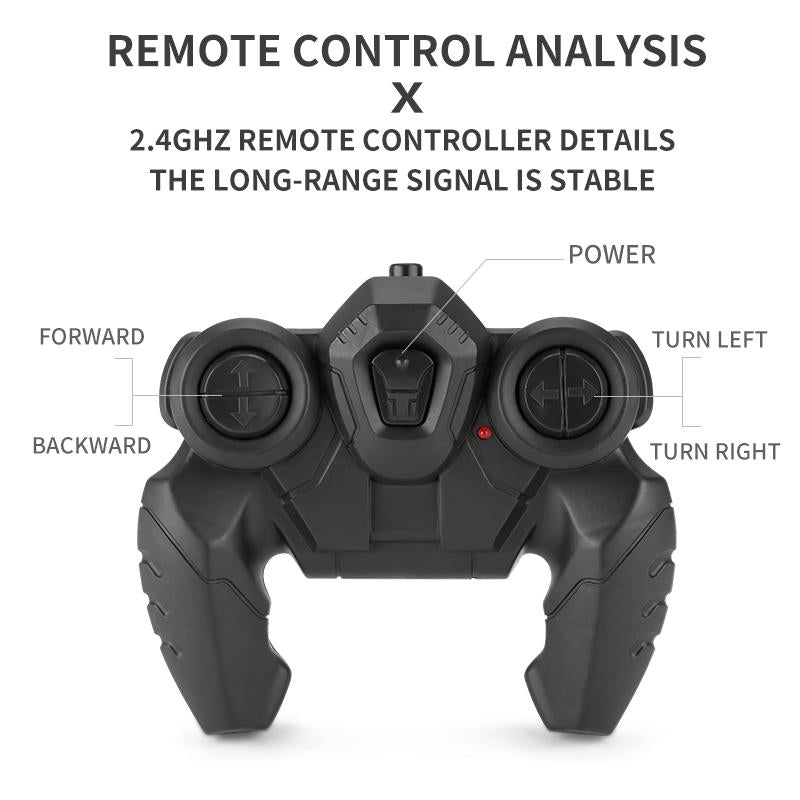 Amphibious Rc Vehicle with Eight Wheels - Black