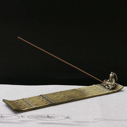 Fisherman Incense Burner with Ash Catcher and Stand - Fishing Boat