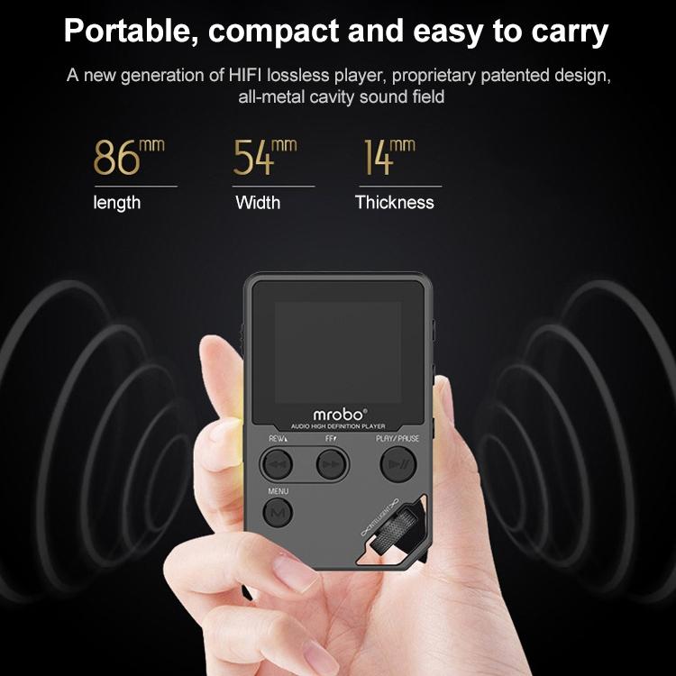 1.8 Inch Hifi Mp3 Player High Sound Quality 8Gb Memory Tf / Fm / E Book Grey