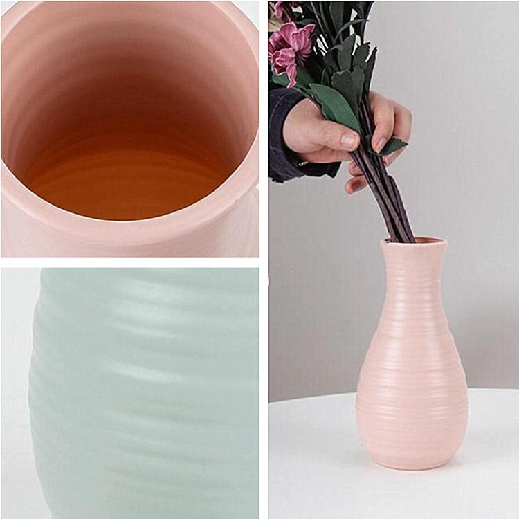 Creative Desktop Flower Vase - Modern Plastic Decoration - Milk White