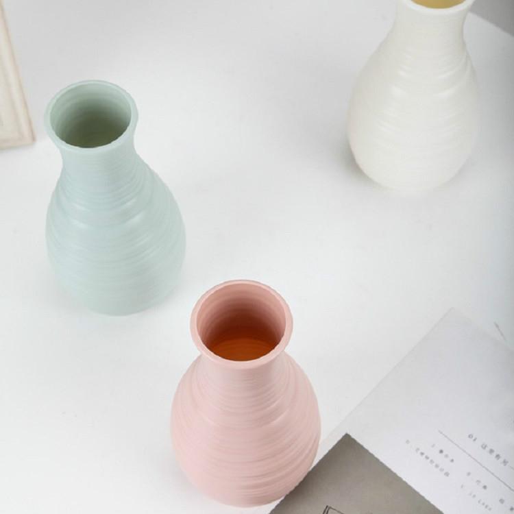 Creative Desktop Flower Vase - Modern Plastic Decoration - Milk White