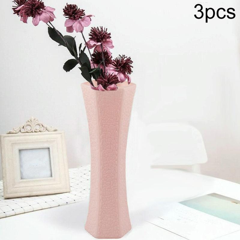 3-piece Plastic Hydroponic Vase Set for Creative Home Decor - White