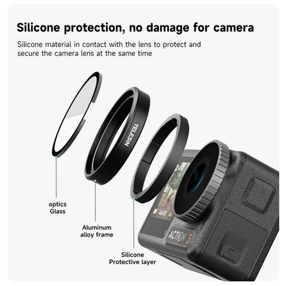 Aluminum Alloy Cpl Filter Set for Dji Action 3 / 4 Lens