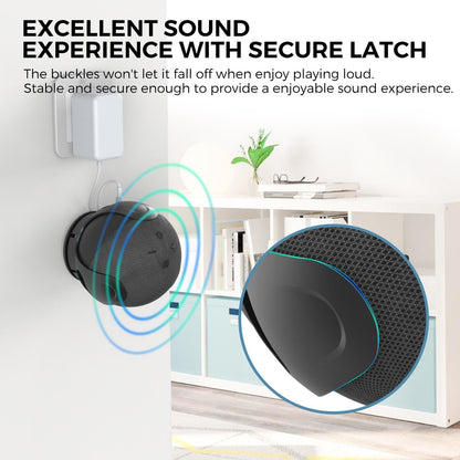 Wall Storage Stand for Amazon Echo Dot with Ahastyle Speaker - Fits 4th and 5th Gen - White