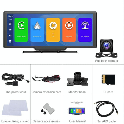 9.3 Hd Wired Smart Player With Wireless Carplay - Split-Screen Display Black