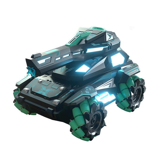 Stunt Water Bomb Battle Armor Rc Car - 2.4g Dual Control - Blue - Single Control