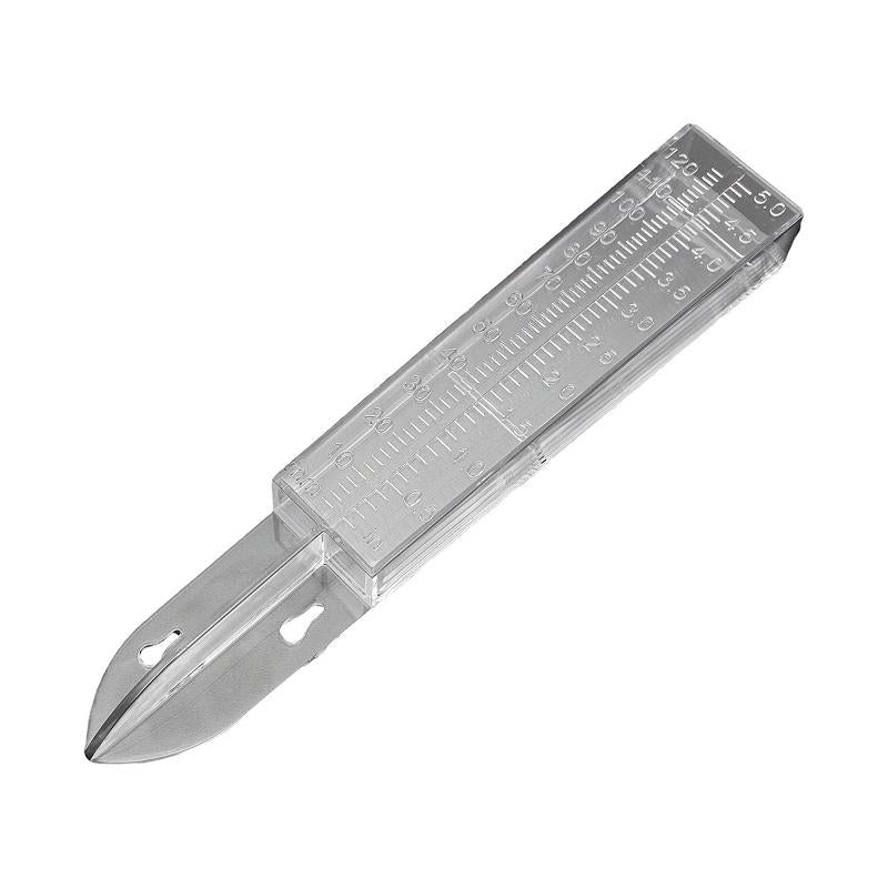 Outdoor Garden Rain Gauge - Transparent Plastic - 25x4.5x2.7cm