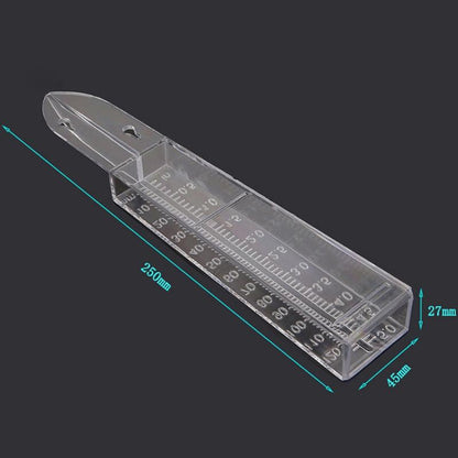Outdoor Garden Rain Gauge - Transparent Plastic - 25x4.5x2.7cm