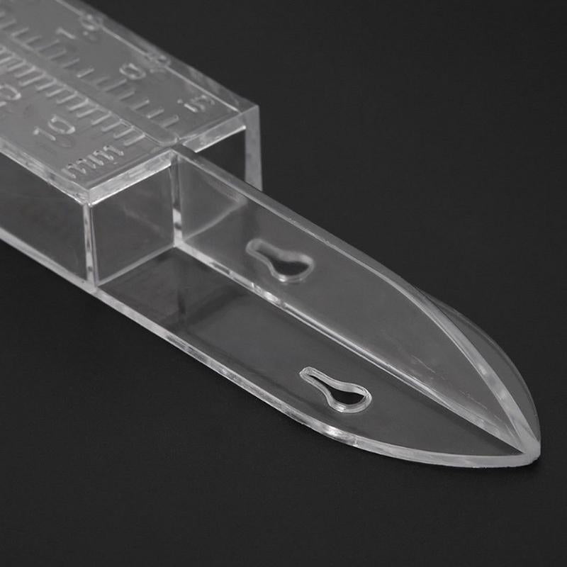 Outdoor Garden Rain Gauge - Transparent Plastic - 25x4.5x2.7cm
