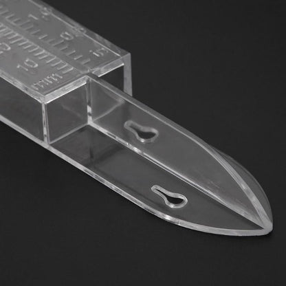 Outdoor Garden Rain Gauge - Transparent Plastic - 25x4.5x2.7cm