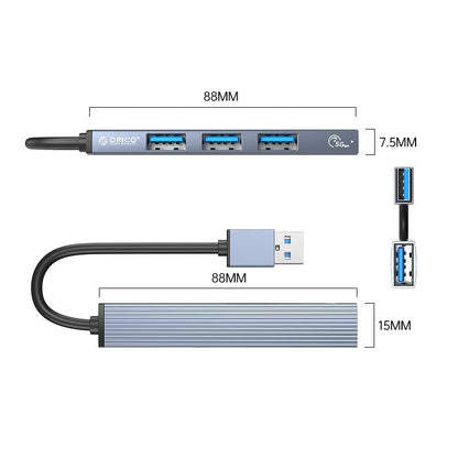 Usb 3.0 + 2.0 Hub Adapter Space Gray