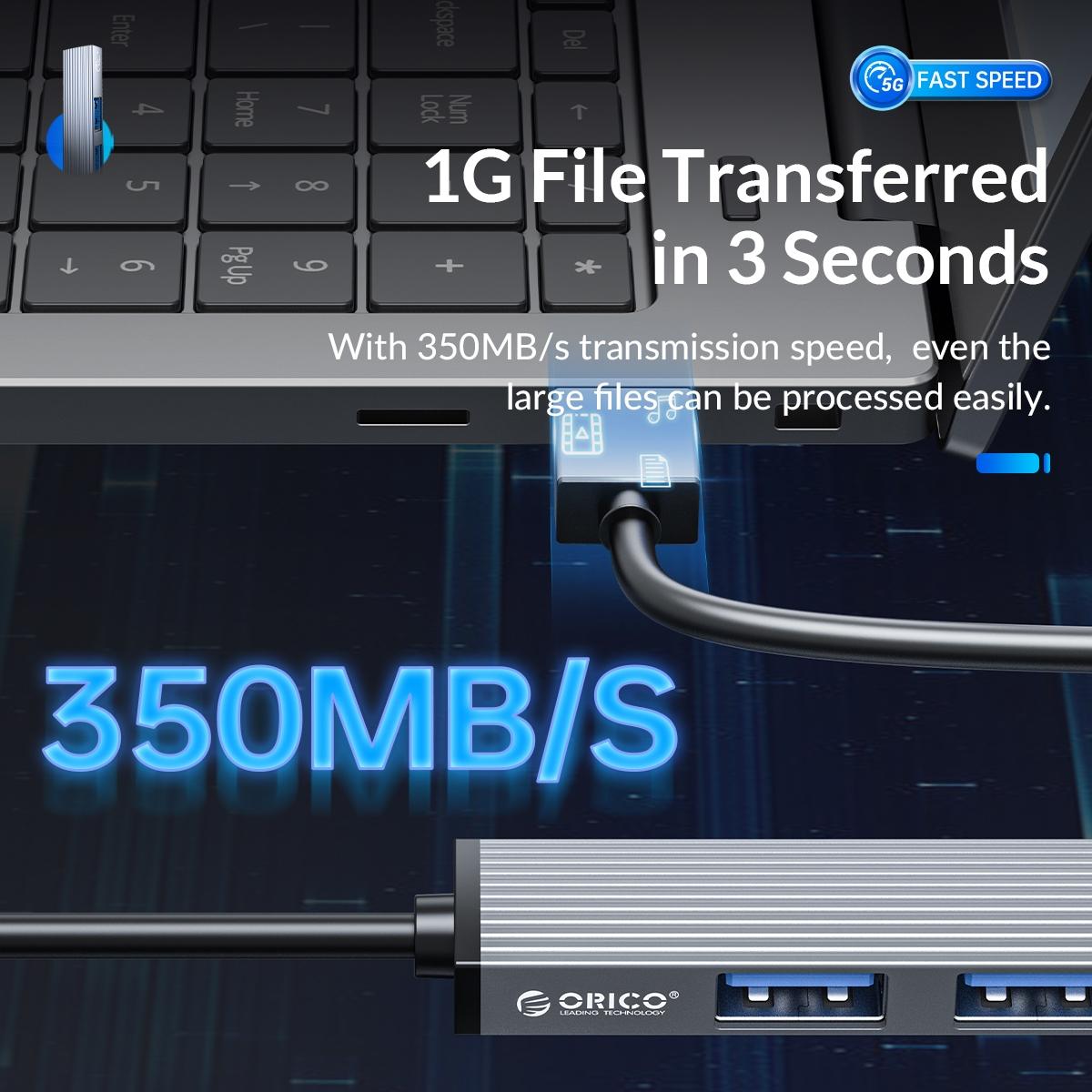 Usb 3.0 + 2.0 Hub Adapter Space Gray