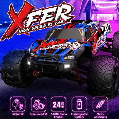 High Speed 1 16 Rc 4wd Car - Full Scale - Red