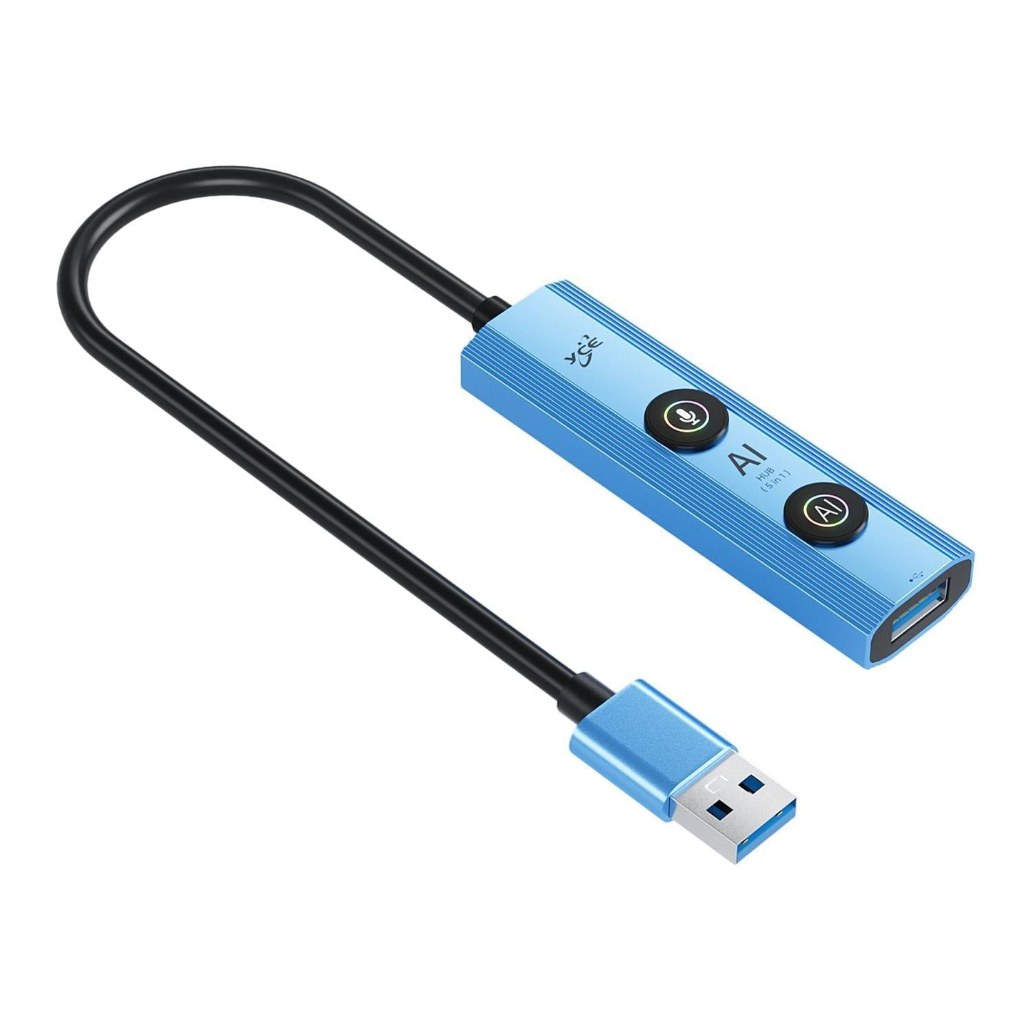 5-In-1 Usb3.0 Hub Adapter Docking Station Blue