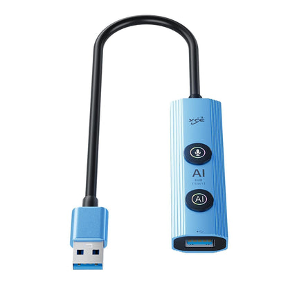 5-In-1 Usb3.0 Hub Adapter Docking Station Blue