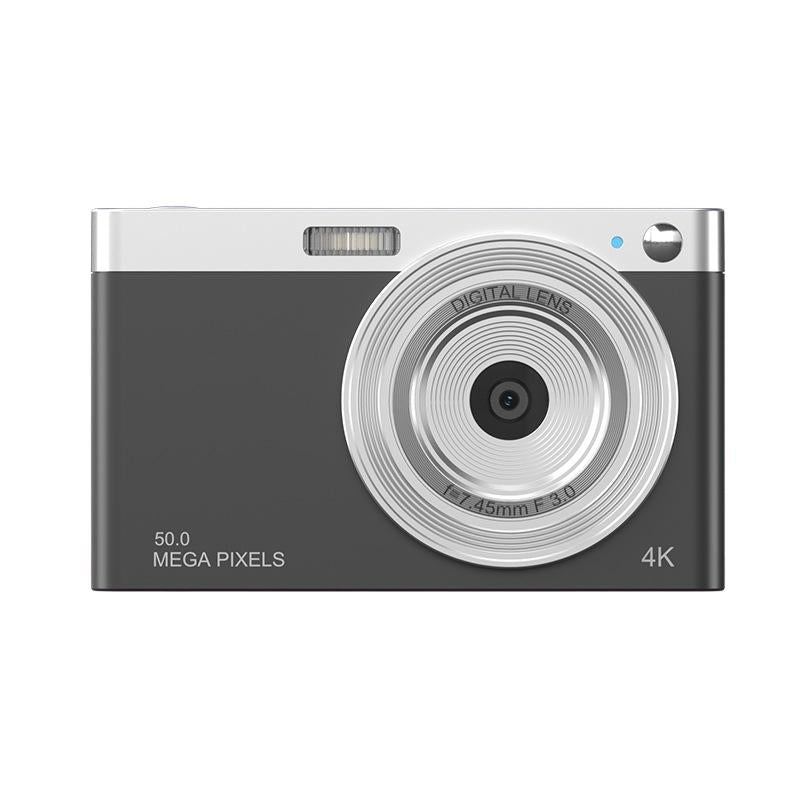 Retro Vlog Self-Shooting Camera - 50Mp Hd 4K Video - Black