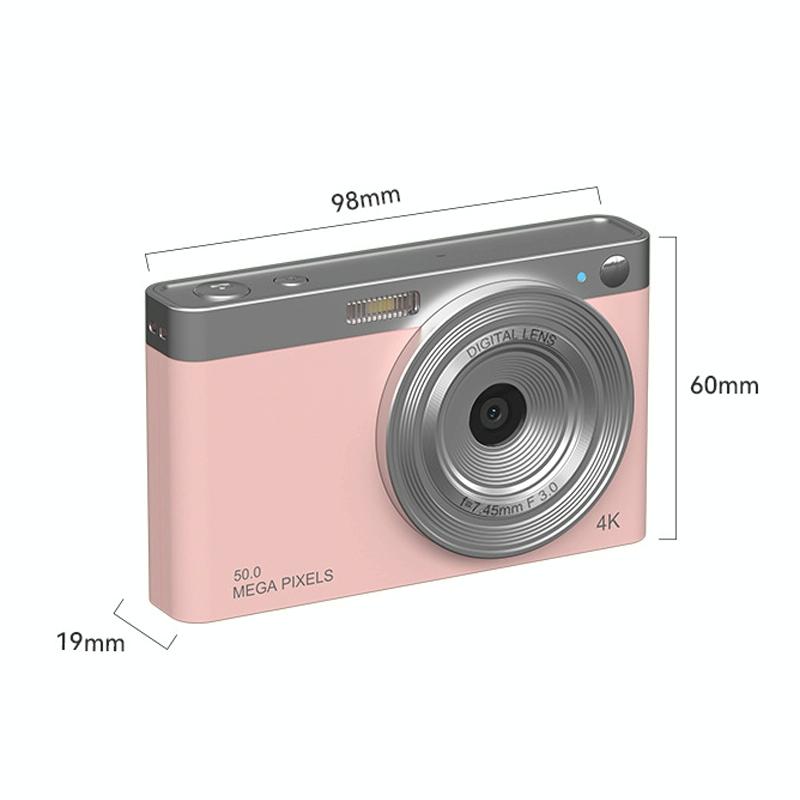 Retro Vlog Self-Shooting Camera - 50Mp Hd 4K Video - Black