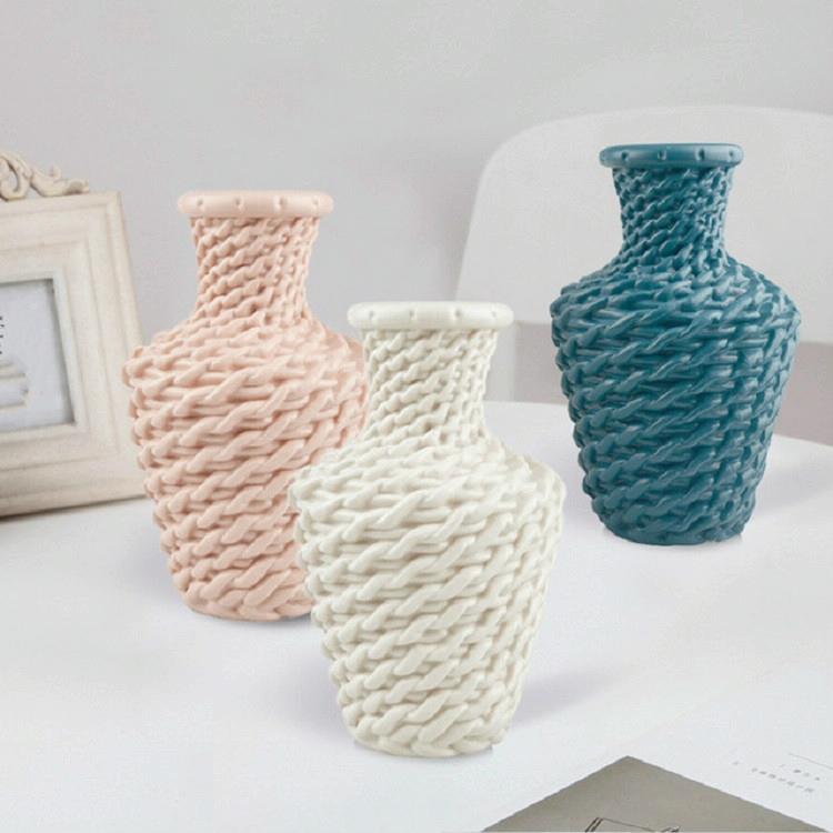 Versatile Plastic Vase for Fresh and Dried Floral Arrangements - Pink