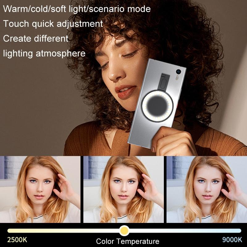 Portable Magnetic Cell Phone Fill Light - White
