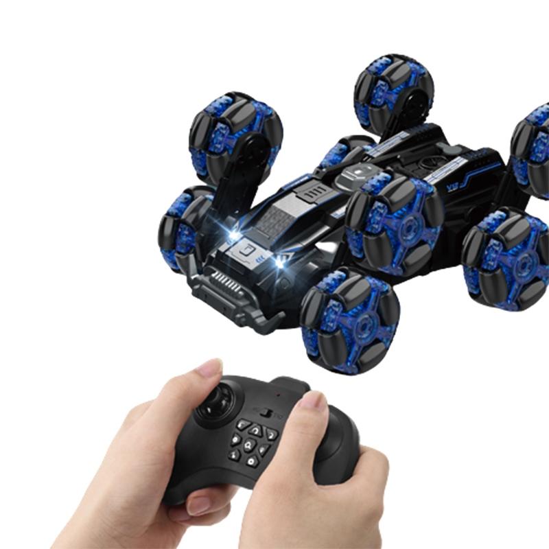 Stunt Drift Remote Control Car - Single Control Eight Wheels - Blue
