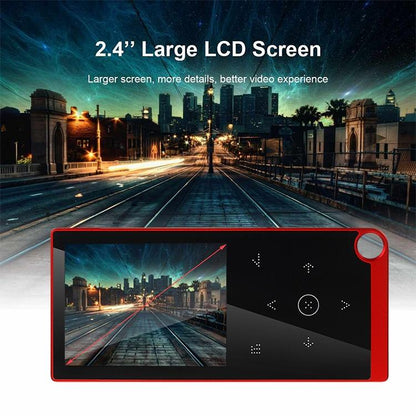 2.4 Inch Touch Mp4 / Mp3 Player 4Gb Memory E Book / Alarm / Timer No Bluetooth - Red
