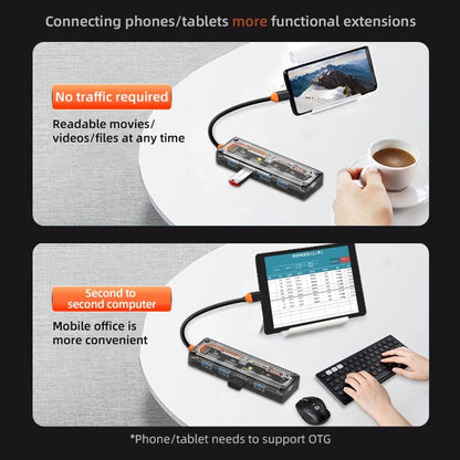5-In-1 Usb Type-C Docking Station With 4 Usb3.0 Ports Grey