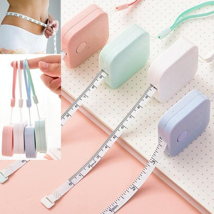 Compact Leather Measuring Tape - 1.5m Mini Cute Portable