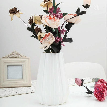 2-piece Plastic Vase for Creative Flower Arrangements - Pink