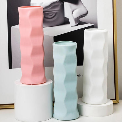 Wave Drop-proof Imitation Porcelain Vase - Simple Home Decor - Green
