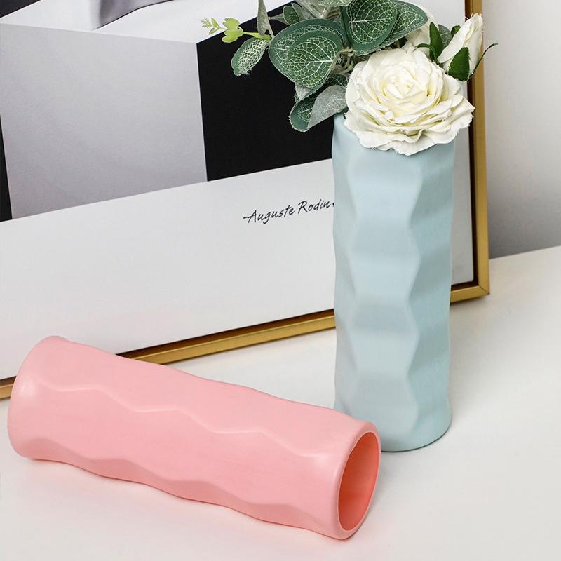 Wave Drop-proof Imitation Porcelain Vase - Simple Home Decor - Green