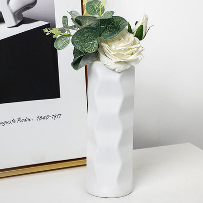 Wave Drop-proof Imitation Porcelain Vase - Simple Home Decor - Green
