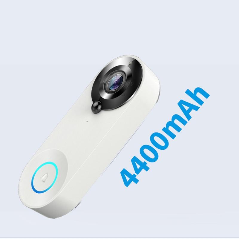 1080P Smart Doorbell With 150 Degree Wide Angle - Black
