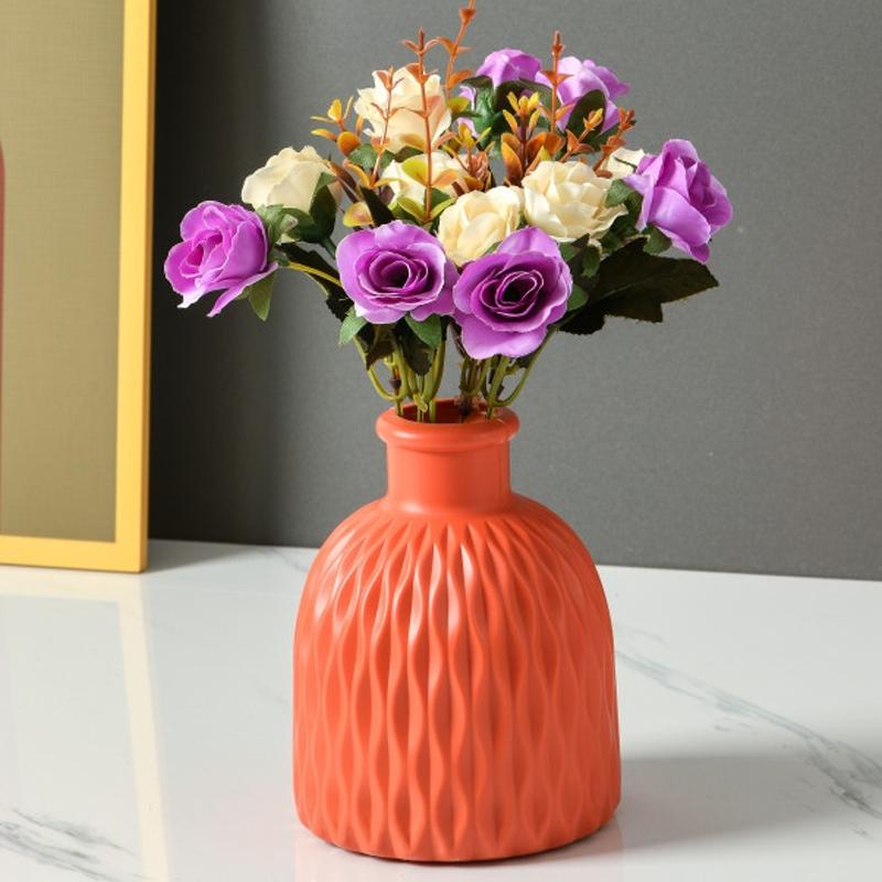 Versatile Drop-resistant Potted Plant Vase for Wet and Dry - Milk White