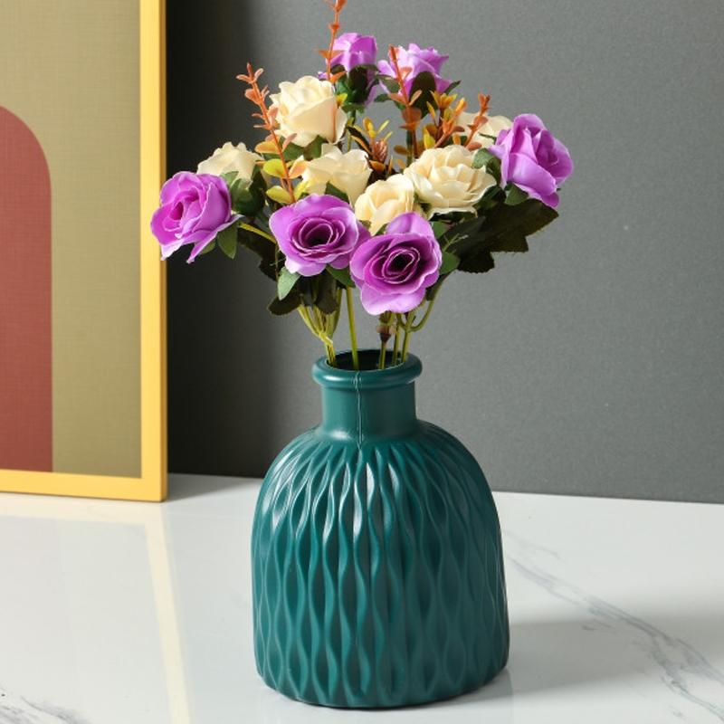 Versatile Drop-resistant Potted Plant Vase for Wet and Dry - Milk White