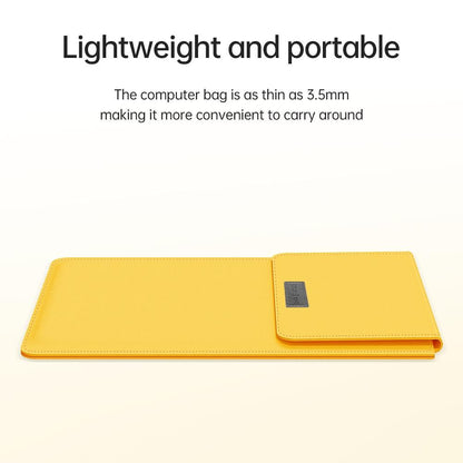 11 / 12 Inch Leather Computer Bag - Lightweight & Portable - 4 in 1 - Yellow
