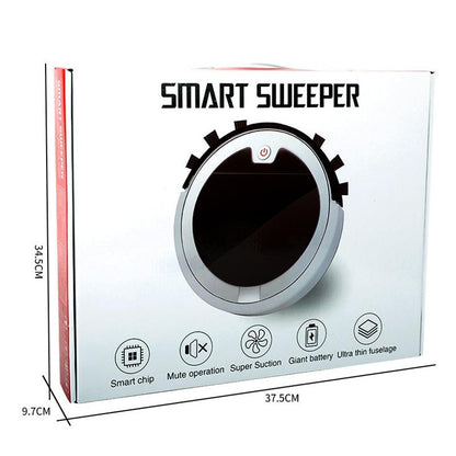Smart Home Sweeping Robot with Remote Control and Large Suction - White Black