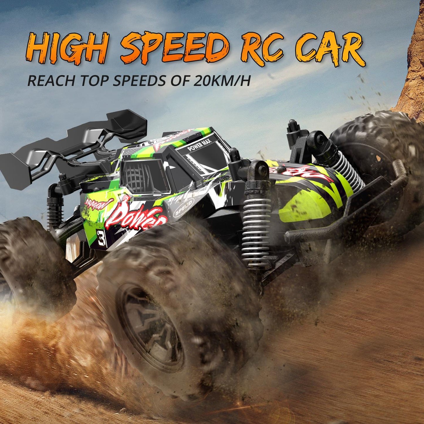 1 20 Full Scale 2.4g Rc Off-road Vehicle - Off-road Ready - Green