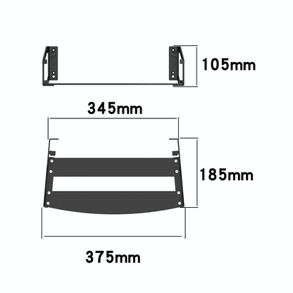 Wall-mounted Metal Bracket for Smart Speaker - Black