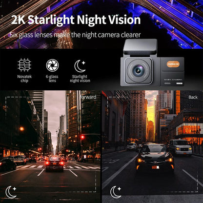 2k Hd Night Vision Car Recorder with Wifi and Single Recording