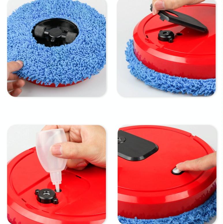 Smart Mopping Robot with Humidifier & Aroma Diffuser - Black