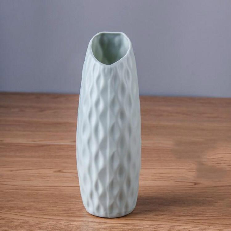 Sturdy Plastic Vase for Creative Display - Drop-resistant - Milk White